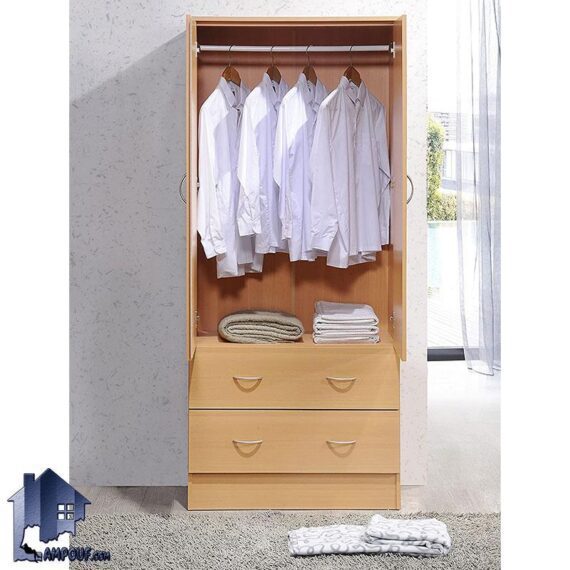 کمد جالباسی LHJ302 دارای دراور و میله آویز رگال لباس که به عنوان استند لباس و کفش در کنار سرویس خواب در داخل اتاق مورد استفاده قرار میگیرد