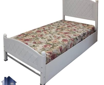تخت خواب یک نفره SBV142 با بدنه فلزی رنگی و تاج وکیوم که به عنوان سرویس خواب تختخواب یکنفره در اتاق نوجوان و بزرگسال قابل استفاده می‌باشد