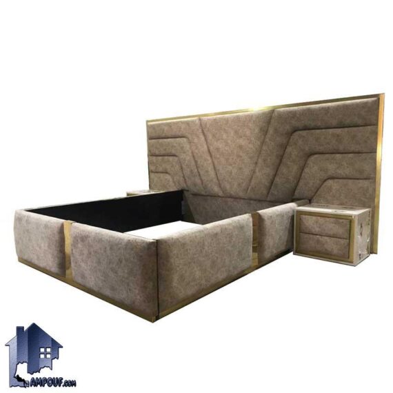 تخت خواب یک نفره SBRo402 که به عنوان سرویس خواب و تختخواب و تاج باکس یکنفره با لمسه کاری در داخل اتاق خواب مورد استفاده قرار می‌گیرد.