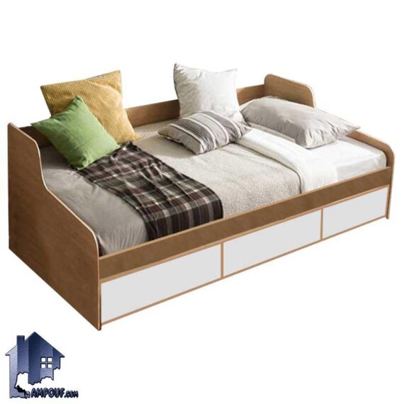 تخت خواب یک نفره SBJ158 کشو دار که به عنوان تخت باکس و سرویس خواب و تختخواب یکنفره دراور دار در اتاق نوجوان و بزرگسال استفاده میشود.