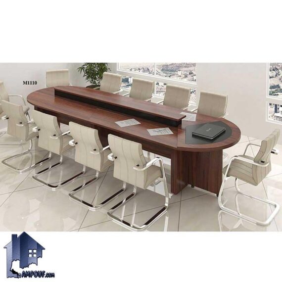 میز کنفرانس الیکا CTN11 که به عنوان میز کار کنفرانسی و میز جلسات و همایش ها در سالن های اداری و دفاتر و شرکت ها و مدارس استفاده می‌شود.