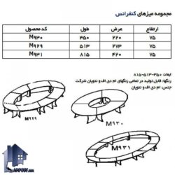 میز کنفرانس بیضی CTN93