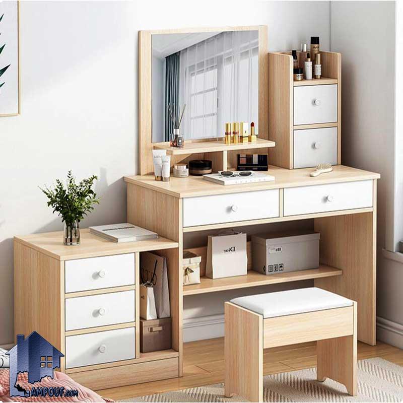 DJ506 (2) میز آرایش DJ506 کشو دار که به عنوان میز گریم و توالت و دراور و کنسول آینه دار در کنار سرویس خواب در اتاق خواب مورد استفاده قرار میگیرد.