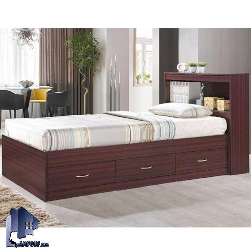 SBJ160 (4) تخت خواب یک نفره SBJ160 دارای کشو و تاج با قفسه کتابخانه که به عنوان تخت باکس و تختخواب و سرویس خواب یکنفره در اتاق خواب استفاده میشود.