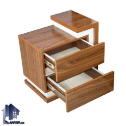 پاتختی BSTJ118 درای کشو که به عنوان دراور میز کنار تخت خواب یا میز تلفن در کنار دیگر اقلام سرویس خواب یک نفره و دو نفره قرار میگیرد