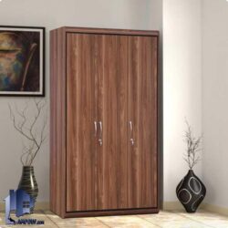 کمد جالباسی LHJ314 دارای کشو، قفسه و میله آویز رگال لباس که به عنوان کمد دیواردی لباس و کفش در کنار سرویس خواب در اتاق خواب استفاده میشود