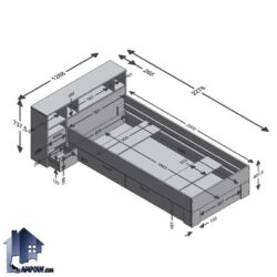 تخت خواب یک نفره SBJ162