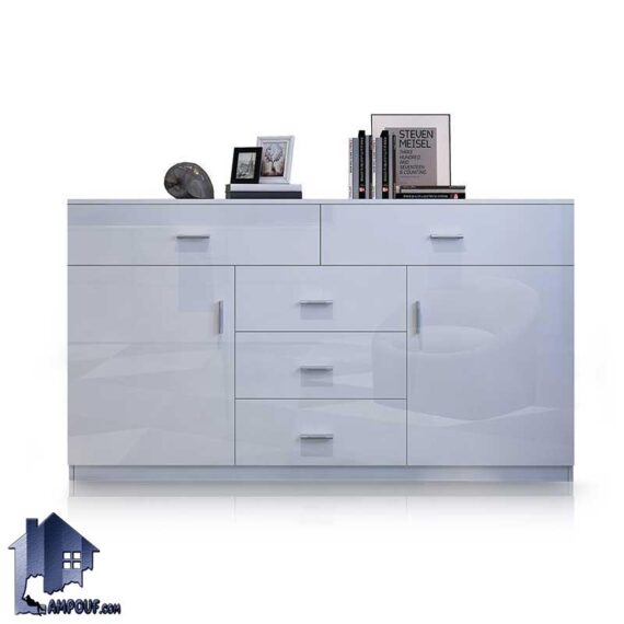 کنسول SCJ202 دارای کشو و قفسه و درب که به عنوان میز آینه و کابینت و میز در قسمت پذیرایی و آشپزخانه و اتاق خواب مورد استفاده قرار می‌گیرد.