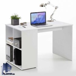 میز تحریر SDJ344 دارای کتابخانه و قفسه که به عنوان میز کار و مطالعه و میز لپ تاپ یا کامپیوتر در کنار سرویس خواب در اتاق خواب استفاده می‌شود.