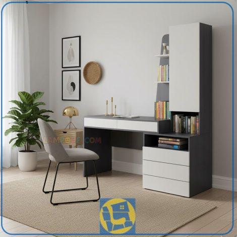 میز تحریر SDJ348 دارای کشو و کتابخانه که به عنوان میز کامپیوتر و مطالعه و لپ تاپ در کنار سرویس خواب در اتاق خواب مورد استفاده قرار می‌گیرد.