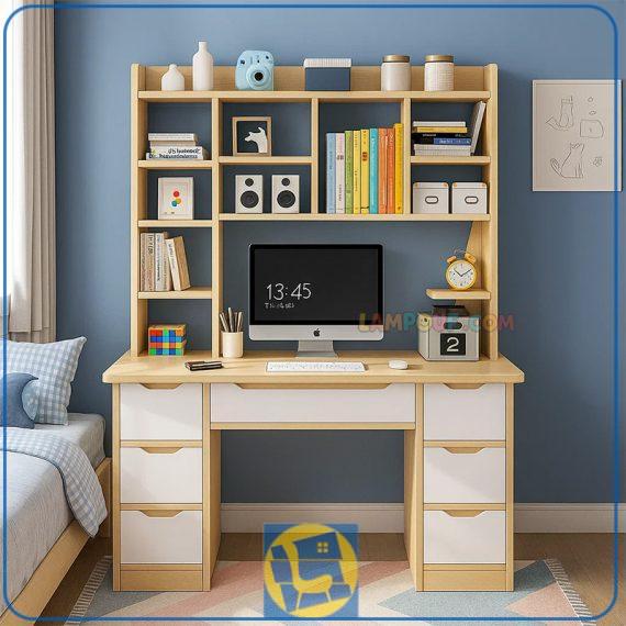 میز تحریر SDJ351 دارای کتابخانه، کشو، قفسه، که در کنار سرویس خواب در اتاق به عنوان میز کار، مطالعه، لپ تاپ، کامپیوتر و گیمینگ استفاده میشود.