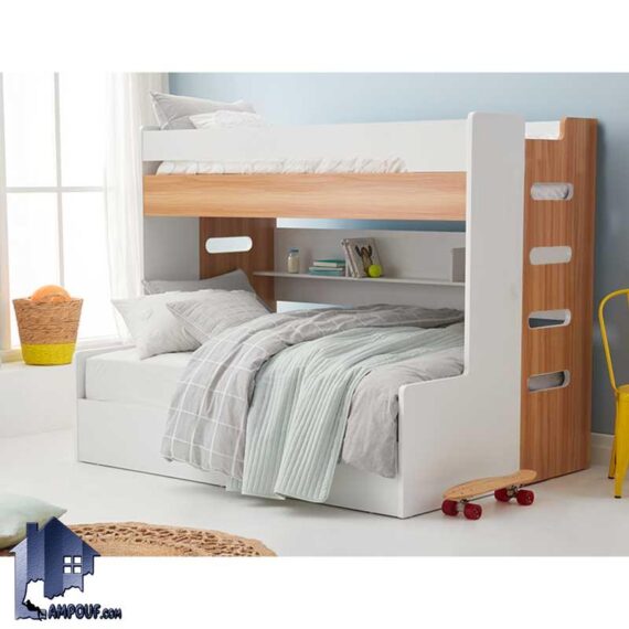 تخت خواب دو طبقه TBJ68 که به عنوان سرویس خواب کمجا و تختخواب نوجوان و بزرگسال دوطبقه در داخل اتاق خواب مورد استفاده قرار می‌گیرد.