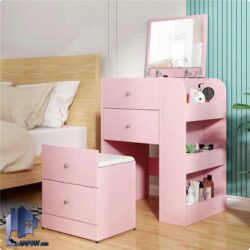 میز آرایش DJ528 دارای آینه تاشو و کمجا که به عنوان میز توالت و گریم و همچنین دراور و کنسول در کنار سرویس خواب در اتاق خواب استفاده میشود