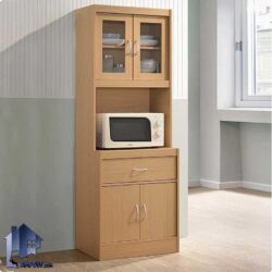 کابینت CSJ110 دارای درب شیشه ای و کشو که به عنوان میز برای ماکروفر، قهوه ساز، ظروف و میز بار در آشپزخانه، کافی شاپ و رستوران استفاده میشود.