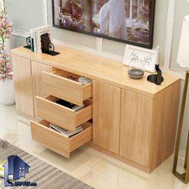 کنسول SCJ205 دارای کشو و درب و قفسه که به عنوان میز پذیرایی و دراور و کابینت آشپزخانه و یا میز آرایش و توالت در منازل و ویلا قرار میگیرد