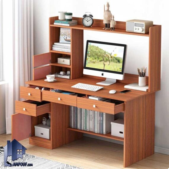 میز تحریر SDJ364 دارای قفسه کتابخانه، کشو و درب که به عنوان میز کامپیوتر، گیمینگ، میز لپ تاپ در کنار سرویس خواب یا محیط کار استفاده می‌شود