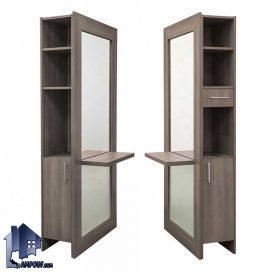 آینه قدی SMJ217 دارای درب و قفسه و کشو و جای سشوار که به عنوان کمد آینه دار ایستاده در اتاق خواب و پذیرایی و سالن آرایشگاه استفاده می‌شود.