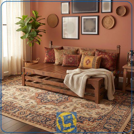 تخت سنتی سه نفره TrK277 به صورت چوبی به عنوان نیمکت و صندلی باغی، قهوه خانه ای در فضای باز کافی شاپ و سفره خانه و رستوران استفاده می‌شود.