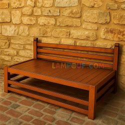 تخت سنتی سه نفره TrK277 به صورت چوبی به عنوان نیمکت و صندلی باغی، قهوه خانه ای در فضای باز کافی شاپ و سفره خانه و رستوران استفاده میشود.