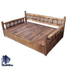 تخت سنتی چهار نفره TrK278 که به عنوان تخت چوبی باغی، قهوه خانه ای و سفره خانه ای در فضای باز کافی شاپ و رستوران و منازل استفاده می‌شود