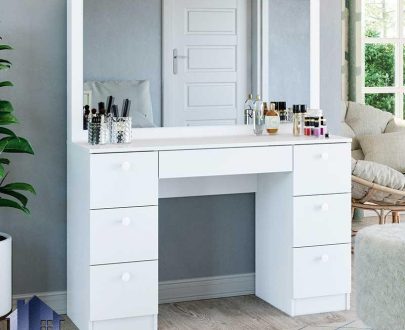 میز آرایش DJ559 دارای کشو که به عنوان میز گریم و توالت و یا کنسول و دراور آینه دار در کنار سرویس خواب در اتاق خواب قرار می‌گیرد.