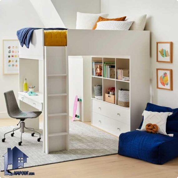تخت خواب دو طبقه TBJ80 به صورت تختخواب یکنفره نوجوان و بزرگسال و سرویس خواب کمجا دارای میز تحریر، کتابخانه و دراور در اتاق استفاده می‌شود.
