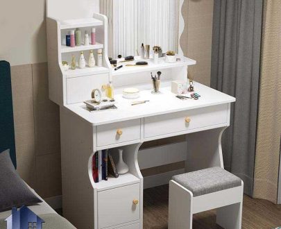 میز آرایش DJ567 دارای کشو و درب و قفسه که به عنوان میز کنسول و دراور آینه دار و میز توالت و گریم در کنار سرویس خواب در اتاق استفاده می‌شود.