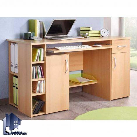 میز کامپیوتر SDJ377 دارای جای کیس و کیبورد و کشو دار به عنون میز تحریر، لپ تاپ، مطالعه در کنار سرویس خواب در اتاق خواب و کار استفاده میشود.