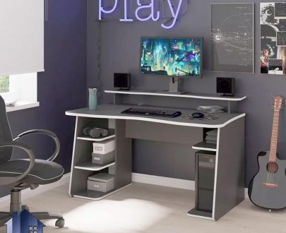 میز گیمینگ SDJ416 به صورت قفسه دار که به عنون میز بازی کامپیوتری و رایانه ای و یا میز کامپیوتر و تحریر در اتاق نوجوان و بزرگسال قرار می‌گیرد