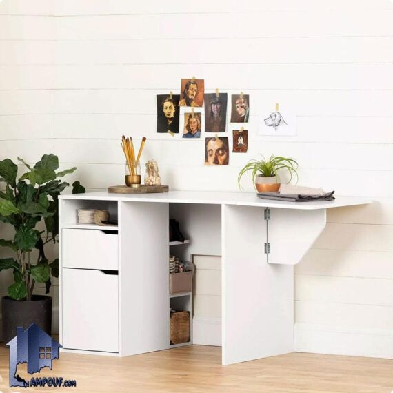 میز چرخ خیاطی SMDJ101 دارای مکانیزم کمجا و تاشو و به صورت میز کار خانگی که به عنوان میز تحریر و لپ تاپ در کنار سرویس خواب استفاده می‌شود.