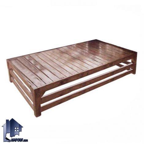 تخت سنتی دونفره TrK290 به عنوان نیمکت چوبی باغی در کنار دکور سنتی فضای باز در رستوران و کافی شاپ و باغ و منازل استفاده می‌شود