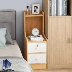 پاتختی BSTJ131 دارای کشو و دراور و به صورت قفسه دار که به عنوان میز تلفن و آباژور در کنار سرویس خواب و تخت خواب در اتاق استفاده میشود.