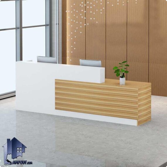 میز کانتر و پیشخوان CODJ103 دارای جای کیس و کیبورد به صورت قفسه دار که به عنوان میز منشی در مطب ها و لابی ساختمان و ادارات استفاده می‌شود