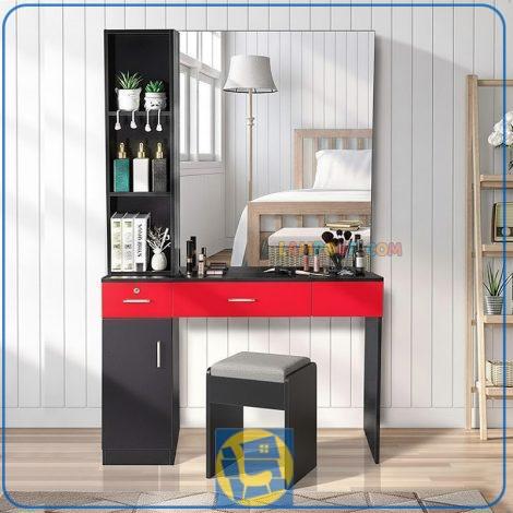 میز آرایش DJ583 دارای جای سشوار و درب و کشو که به عنوان کنسول و دراور آینه دار و میز توالت و گریم در کنار سرویس خواب در اتاق قرار می‌گیرد.