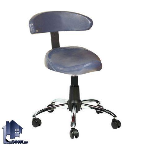 صندلی تابوره LCK101 به صورت گردون و جک دار و با پایه پنجپر چرخ دار که در محیط های آزمایشگاهی و سالن آرایشگاهی و محیط اداری استفاده می‌شود.