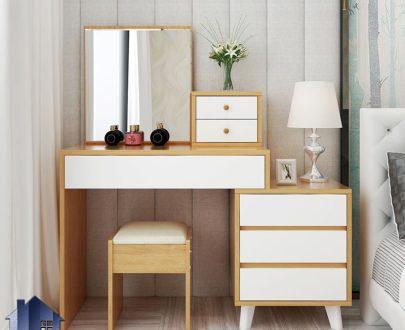 میز آرایش DJ586 دارای کشو که به عنوان کنسول و دراور آینه دار و میز توالت و گریم کشو دار در کنار سرویس خواب در اتاق خواب استفاده می‌شود