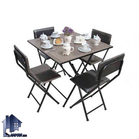 ست میز نهارخوری DTP100 به صورت تاشو دارای دو سایز ناهار خوری دو نفره و چهار نفره که در آشپزخانه و پذیرایی و کافی شاپ و رستوران قرار میگیرد.