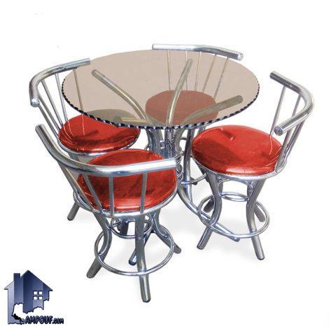 ست میز نهارخوری DTV100 دارای چهار صندلی به صورت فلزی که به عنوان ست غذا خوری و ناهار خوری در آشپزخانه و کافی شاپ و فضای باز قرار می‌گیرد.