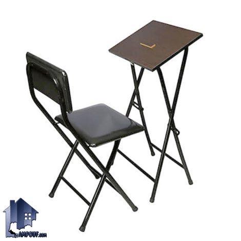 میز و صندلی نماز تاشو PCP101 که برای افراد ناتوان و کهنسال در منازل، حسینه، مسجد، هیئت و در نمازخانه مدارس، دانشگاه و شرکت ها استفاده می‌شود.