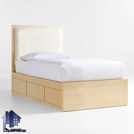 تخت خواب یک نفره SBJ202 دارای کشو و دراور لباس که به عنوان باکس تاج دار و تختخواب یکنفره در کنار سرویس خواب در اتاق خواب قرار می‌گیرد