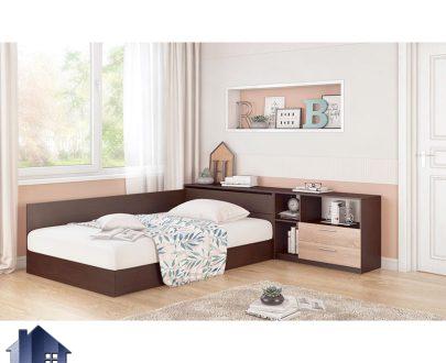 تخت خواب یک نفره SBJ203 به صورت تاج دار با درب داشبردی و قفسه که به عنوان تختخواب یکنفره در کنار سرویس خواب در اتاق خواب قرار می‌گیرد.