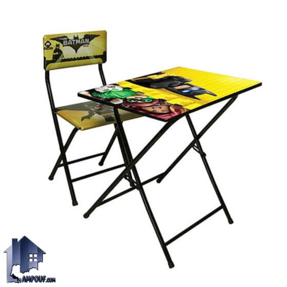 میز تحریر طرح دار STDP102 به صورت تاشو که به عنوان میز و صندلی مطالعه و تحصیلی و محصلی در اتاق کودک و نوجوان و یا مهد کودک استفاده می‌شود.