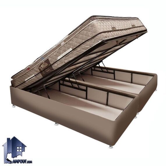 باکس جکدار دو نفره DBD105 با دو سایز کینگ و کوئین که به عنوان تخت خواب و سرویس خواب صندوق دار هتلی در اتاق و هتل و خوابگاه استفاده میشود.