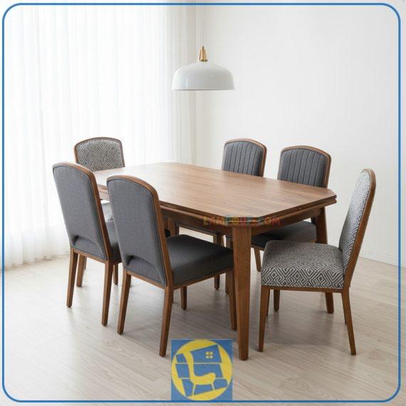 ست میز نهارخوری DTB76 به همراه صندلی که به عنوان ناهار خوری و غذا خوری چوبی در آشپزخانه و پذیرایی و کافی شاپ و رستوران استفاده میشود.