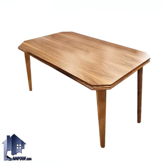 میز نهارخوری DTB77 با بدنه چوبی که در کنار انواع صندلی ناهار خوری و غذا خوری در آشپزخانه و پذیرایی و کافی شاپ و رستوران استفاده می‌شود.