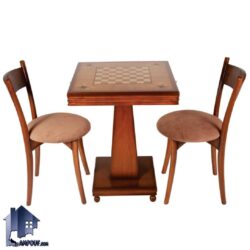 میز صندلی شطرنج DTA550 چوبی که به عنوان میز خاطره، میز بازی، میز نهارخوری و غذا خوری در آشپزخانه، پذیرایی، کافی شاپ و رستوران استفاده می‌شود.