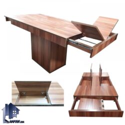 میز تبدیلی 8 به 12 مدل DTB78 که به عنوان میز نهار خوری آشپزخانه و پذیرایی در کنار انواع صندلی ناهار خوری و غذا خوری استفاده می‌شود.
