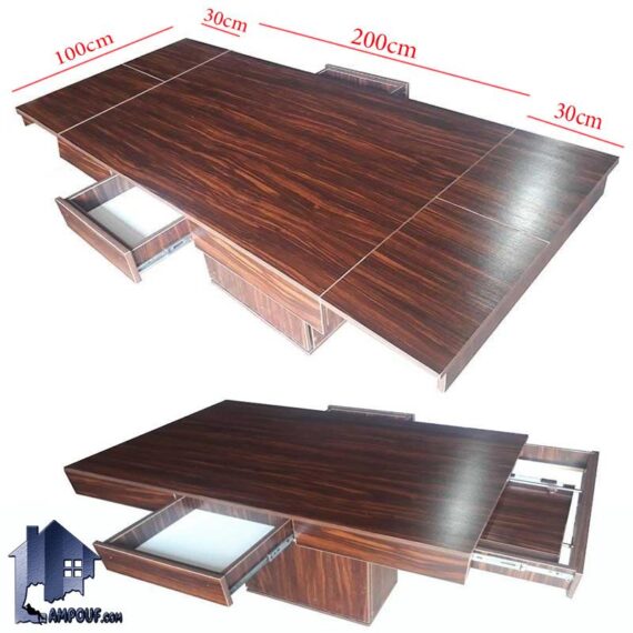 میز تبدیلی 8 به 12 مدل DTB79 که به عنوان میز نهار خوری و غذا خوری در کنار صندلی ناهار خوری در آشپزخانه و پذیرایی و کافی شاپ قرار می‌گیرد.