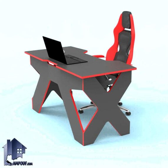 میز گیمینگ SDJ427 که به عنوان میز کامپیوتر، لپ تاپ، تحریر و میز ترید و بازی کامپیوتری در کنار انواع صندلی گیمینگ در اتاق کار استفاده می‌شود.