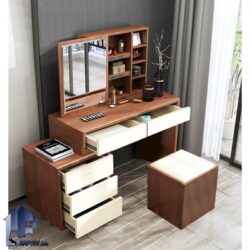 میز آرایش DJ610 دارای کشو و قفسه که به عنوان میز توالت و گریم و کنسول و دراور آینه دار در کنار سرویس خواب در اتاق خواب استفاده میشود.
